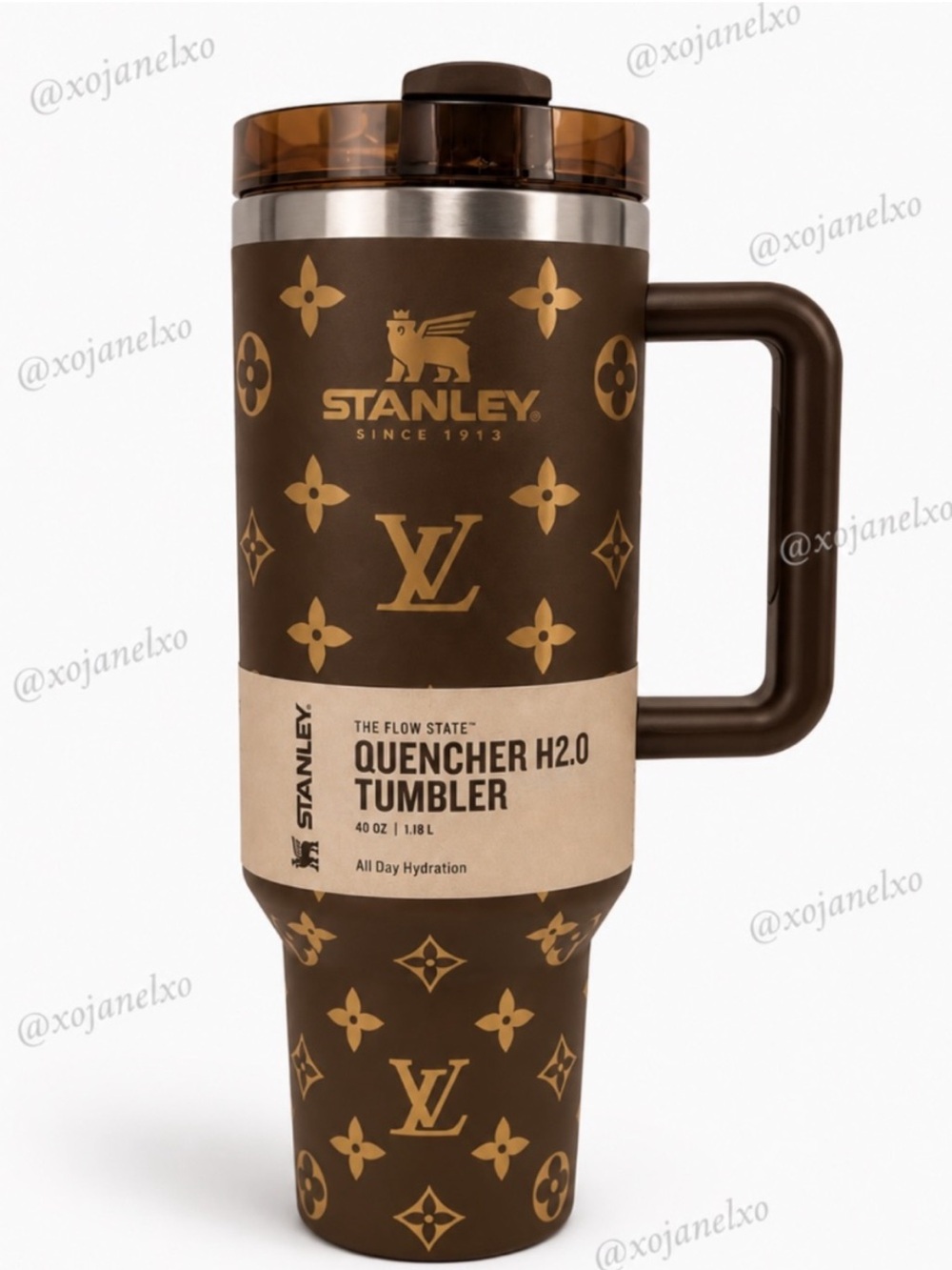 Stanley Brown and Gold LV Quencher H2.0 Tumbler